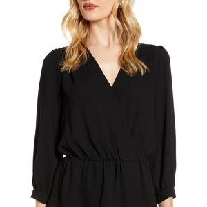 Halogen Black Peplum top size S